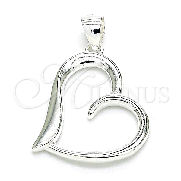 Sterling Silver Pendant — Fancy Pendant Heart Design Polished Raw 05. — main product view — SKU 149041 | Plata 925 dije — elegante Pendant corazón diseño pulido Raw 05. — SKU 149041