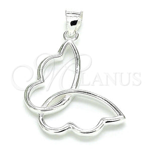 Sterling Silver Pendant — Fancy Pendant Butterfly Design Polished Raw 05. — main product view — SKU 149042 | Plata 925 dije — elegante Pendant Butterfly diseño pulido Raw 05. — SKU 149042