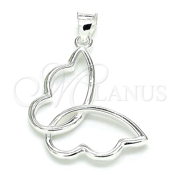 Sterling Silver Pendant — Fancy Pendant Butterfly Design Polished Raw 05. — main product view — SKU 149042 | Plata 925 dije — elegante Pendant Butterfly diseño pulido Raw 05. — SKU 149042