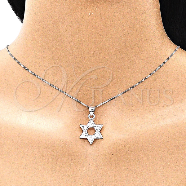 Sterling Silver Pendant — Fancy Pendant Judaica and Star of David Design — alternate product view — SKU 149044 | Plata 925 dije — elegante Pendant Judaica and estrella of David diseño — SKU 149044