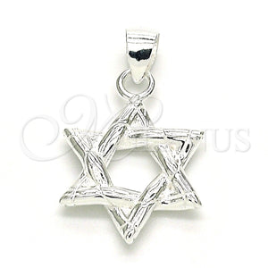 Sterling Silver Pendant — Fancy Pendant Judaica and Star of David Design — main product view — SKU 149044 | Plata 925 dije — elegante Pendant Judaica and estrella of David diseño — SKU 149044
