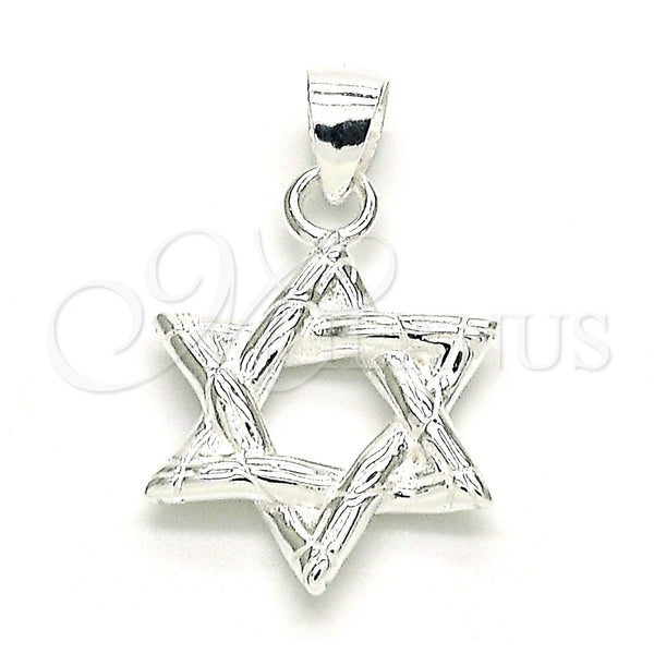 Sterling Silver Pendant — Fancy Pendant Judaica and Star of David Design — main product view — SKU 149044 | Plata 925 dije — elegante Pendant Judaica and estrella of David diseño — SKU 149044