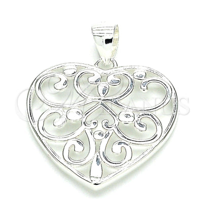 Sterling Silver Heart Pendant 05.398.0040 for wholesale, main product view