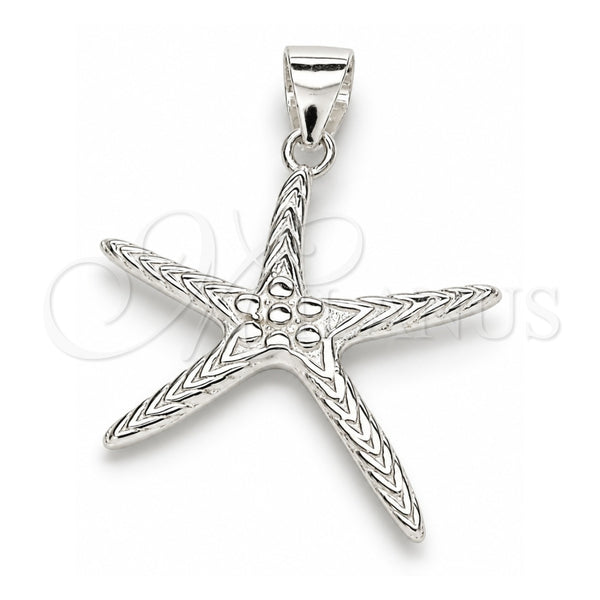 Sterling Silver Fancy Pendant, Polished, Raw, 05.398.0043