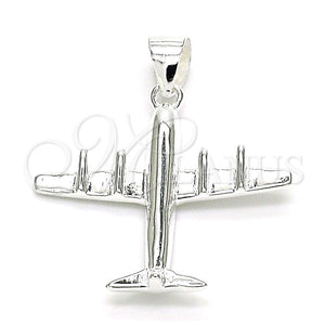 Sterling Silver Pendant — Fancy Pendant Airplane Design Polished Raw 05. — main product view — SKU 149051 | Plata 925 dije — elegante Pendant Airplane diseño pulido Raw 05. — SKU 149051