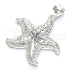 Sterling Silver Fancy Pendant, Polished, Raw, 05.398.0052