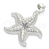 Sterling Silver Fancy Pendant, Polished, Raw, 05.398.0052