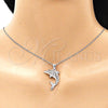 Sterling Silver Fancy Pendant, Dolphin Design, Polished, Raw, 05.398.0053