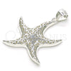 Sterling Silver Fancy Pendant, Polished, Raw, 05.398.0054