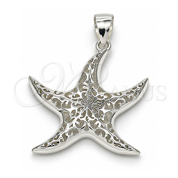 Sterling Silver Fancy Pendant, Polished, Raw, 05.398.0054