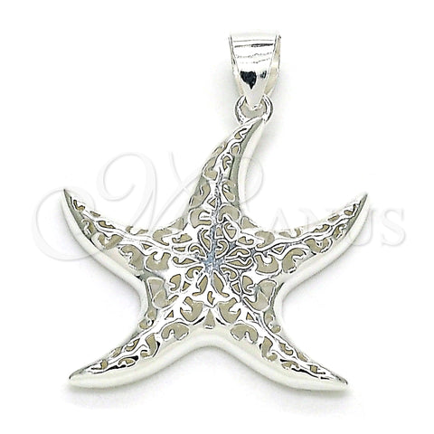 Sterling Silver Fancy Pendant, Polished, Raw, 05.398.0054