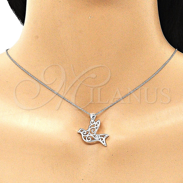 Sterling Silver Pendant — Fancy Pendant Bird Design Polished Raw 05. — alternate product view — SKU 149060 | Plata 925 dije — elegante Pendant Bird diseño pulido Raw 05. — SKU 149060