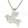 Sterling Silver Fancy Pendant, Bird Design, Polished, Raw, 05.398.0055