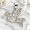 Sterling Silver Fancy Pendant, Bird Design, Polished, Raw, 05.398.0055
