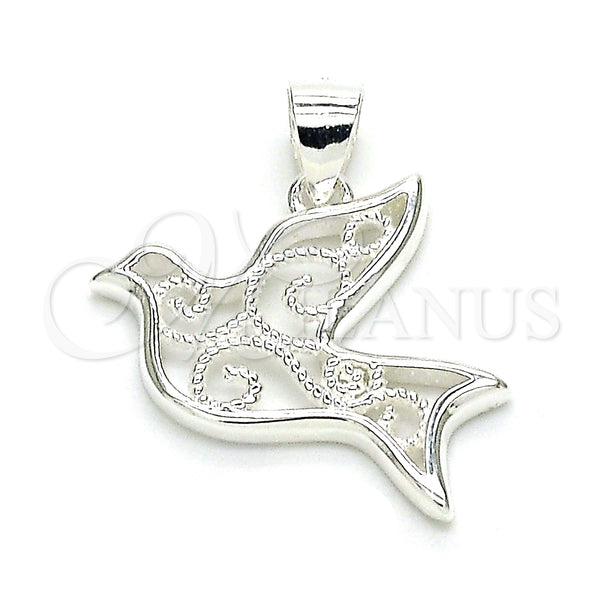 Sterling Silver Pendant — Fancy Pendant Bird Design Polished Raw 05. — main product view — SKU 149060 | Plata 925 dije — elegante Pendant Bird diseño pulido Raw 05. — SKU 149060