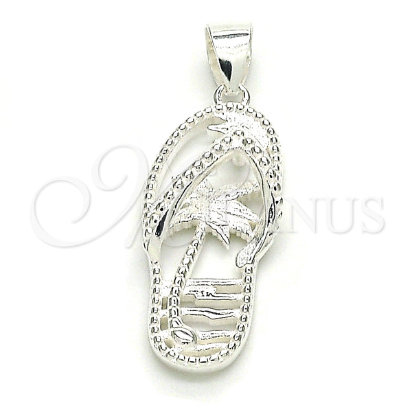 Sterling Silver Pendant — Fancy Pendant Shoes and Palm Tree Design Polished — main product view — SKU 149061 | Plata 925 dije — elegante Pendant Shoes and Palm Tree diseño pulido — SKU 149061