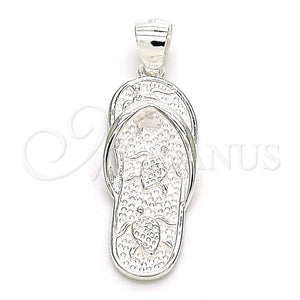 Sterling Silver Pendant — Fancy Pendant Shoes and Turtle Design Polished Raw — main product view — SKU 149062 | Plata 925 dije — elegante Pendant Shoes and Turtle diseño pulido Raw — SKU 149062