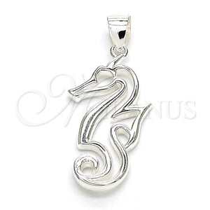 Sterling Silver Pendant — Fancy Pendant Seahorse Design Polished Raw 05. — main product view — SKU 149064 | Plata 925 dije — elegante Pendant Seahorse diseño pulido Raw 05. — SKU 149064