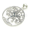 Sterling Silver Fancy Pendant, Tree Design, Polished, Raw, 05.398.0061