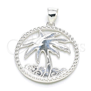 Sterling Silver Pendant — Fancy Pendant Palm Tree Design Polished Raw 05. — main product view — SKU 149067 | Plata 925 dije — elegante Pendant Palm Tree diseño pulido Raw 05. — SKU 149067