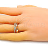 Oro Laminado Multi Stone Ring, Gold Filled Style with White Cubic Zirconia and White Micro Pave, Polished, Golden Finish, 01.102.0004 (One size fits all)