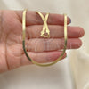 Oro Laminado Basic Necklace, Gold Filled Style Herringbone Design, Polished, Golden Finish, 04.02.0012.18 (03 MM Thickness, 18 Inches Length)