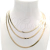 Oro Laminado Basic Necklace, Gold Filled Style Herringbone Design, Polished, Golden Finish, 04.02.0012.18 (03 MM Thickness, 18 Inches Length)