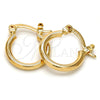 Oro Laminado Children Hoop, Gold Filled Style Polished, Golden Finish, 5.134.014.06