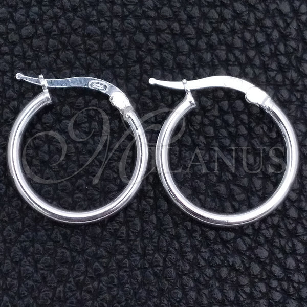 Sterling Silver Hoop Earrings — Small Hoop Hollow Design Polished 02. — main product view — SKU 149169 | Plata 925 aretes de aro — Small Hoop Hollow diseño pulido 02. — SKU 149169