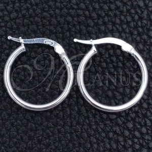 Sterling Silver Hoop Earrings — Small Hoop Hollow Design Polished 02. — main product view — SKU 149169 | Plata 925 aretes de aro — Small Hoop Hollow diseño pulido 02. — SKU 149169