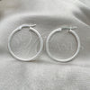 Sterling Silver Small Hoop, Hollow Design, Polished, Silver Finish, 02.389.0186.25