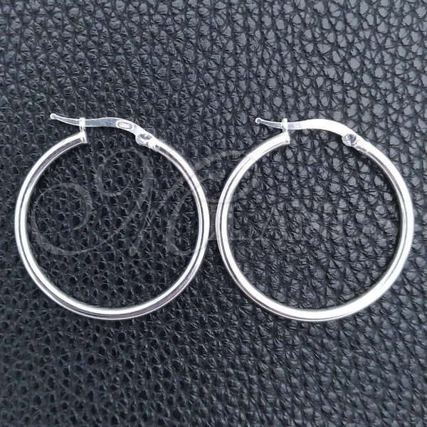 Sterling Silver Hoop Earrings — Small Hoop Hollow Design Polished 02. — main product view — SKU 149170 | Plata 925 aretes de aro — Small Hoop Hollow diseño pulido 02. — SKU 149170