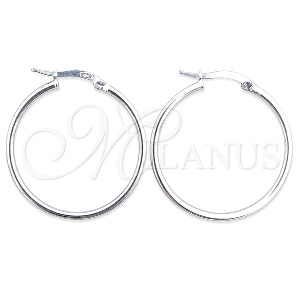 Sterling Silver Hoop Earrings — Small Hoop Hollow Design Polished 02. — main product view — SKU 149170 | Plata 925 aretes de aro — Small Hoop Hollow diseño pulido 02. — SKU 149170