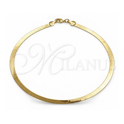 Oro Laminado Basic Anklet, Gold Filled Style Polished, Golden Finish, 03.02.0083.10 (03 MM Thickness, 10 Inches Length)