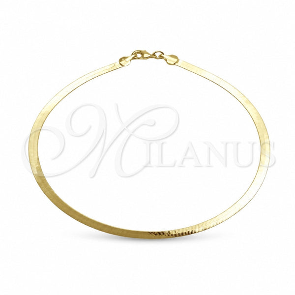 Oro Laminado Basic Anklet, Gold Filled Style Polished, Golden Finish, 03.02.0083.10 (03 MM Thickness, 10 Inches Length)