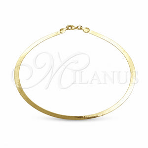 Oro Laminado Basic Anklet, Gold Filled Style Polished, Golden Finish, 03.02.0083.10 (03 MM Thickness, 10 Inches Length)