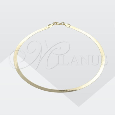 Oro Laminado Basic Anklet, Gold Filled Style Polished, Golden Finish, 03.02.0083.10 (03 MM Thickness, 10 Inches Length)