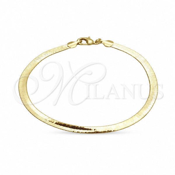 Oro Laminado Basic Bracelet, Gold Filled Style Polished, Golden Finish, 03.02.0085.07 (04 MM Thickness, 7 Inches Length)
