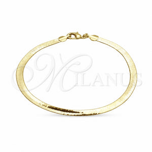 Oro Laminado Basic Bracelet, Gold Filled Style Polished, Golden Finish, 03.02.0085.07 (04 MM Thickness, 7 Inches Length)