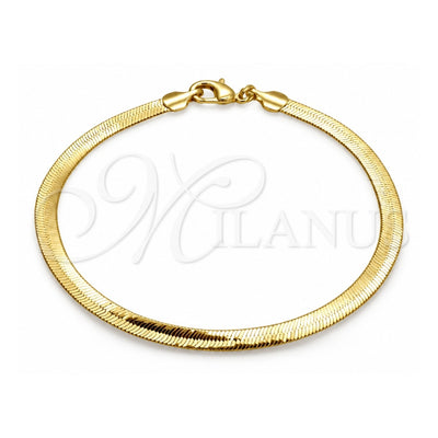 Oro Laminado Basic Bracelet, Gold Filled Style Polished, Golden Finish, 03.02.0085.07 (04 MM Thickness, 7 Inches Length)