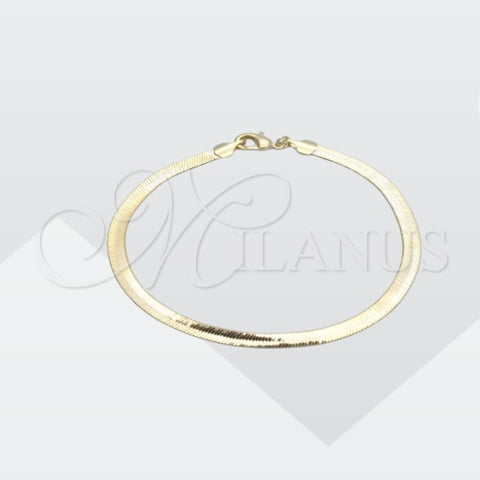 Oro Laminado Basic Bracelet, Gold Filled Style Polished, Golden Finish, 03.02.0085.07 (04 MM Thickness, 7 Inches Length)
