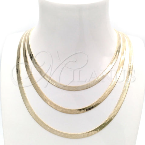 Oro Laminado Basic Necklace, Gold Filled Style Polished, Golden Finish, 04.02.0013.20 (04 MM Thickness, 20 Inches Length)