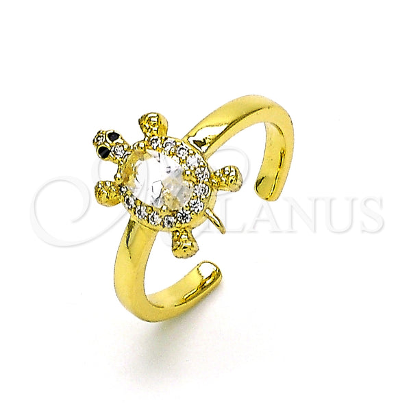 Gold Filled Ring — Multi Stone Ring Turtle Design with White Cubic — main product view — SKU 149201 | Oro Laminado anillo — Multi Stone Ring Turtle diseño with blanco Cubic — SKU 149201