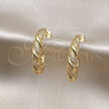 Gold Filled Ring — Stud Earring Twist Design with White Micro Pave — alternate product view — SKU 149212 | Oro Laminado anillo — Stud Earring Twist diseño with blanco Micro Pave — SKU 149212