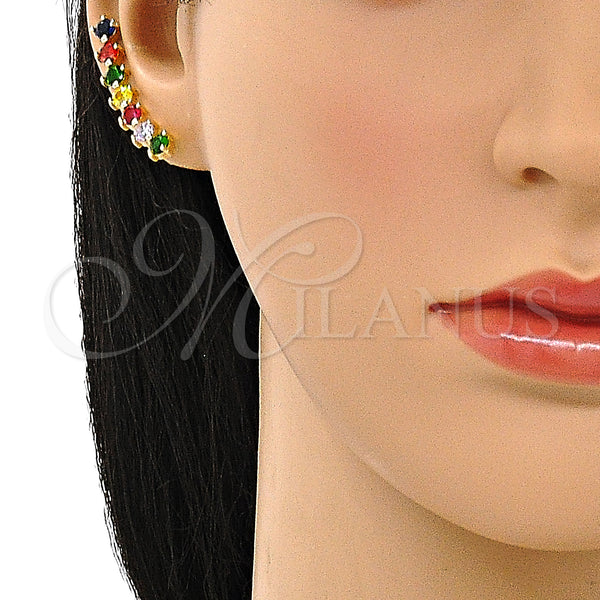 Gold Filled Ring — Earcuff with Multicolor Cubic Zirconia Polished 02. — alternate product view — SKU 149269 | Oro Laminado anillo — Earcuff with Multicolor Cubic Zirconia pulido 02. — SKU 149269