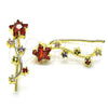 Oro Laminado Earcuff, Gold Filled Style Star Design, with Multicolor Cubic Zirconia, Polished, Golden Finish, 02.210.0735.1
