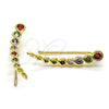 Oro Laminado Earcuff, Gold Filled Style with Multicolor Cubic Zirconia, Polished, Golden Finish, 02.210.0736.1
