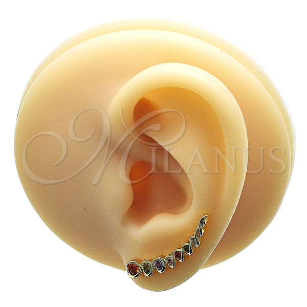 Gold Filled Ring — Earcuff with Multicolor Cubic Zirconia Polished 02. — main product view — SKU 149273 | Oro Laminado anillo — Earcuff with Multicolor Cubic Zirconia pulido 02. — SKU 149273