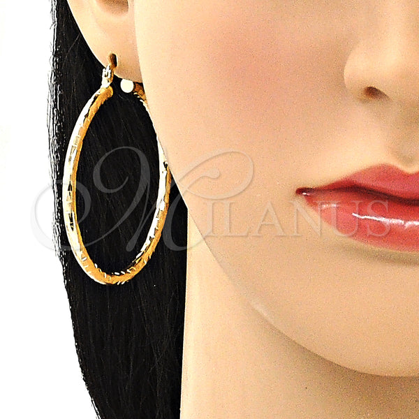 Gold Filled Hoop Earrings — Large Hoop Polished 02. — alternate product view — SKU 149278 | Oro Laminado aretes de aro — Large Hoop pulido 02. — SKU 149278