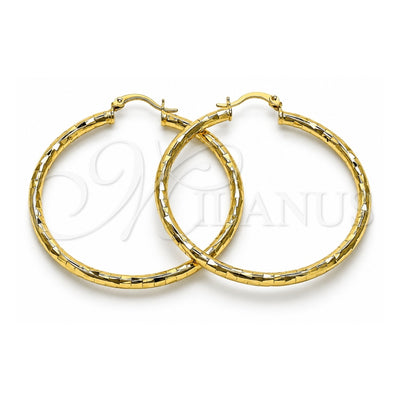 Oro Laminado Large Hoop, Gold Filled Style Polished, Golden Finish, 02.213.0243.1.50